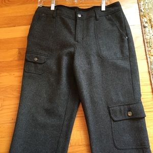 Eddie Bauer Charcoal Gray Wool Pants w Liner Sz 8